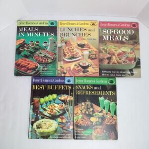 Lot of 5 Better Homes & Gardens Creative Cooking Library Cookbooks